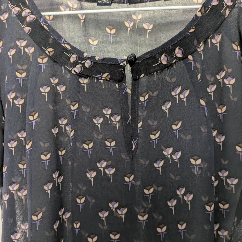 Floral Navy Women's Top